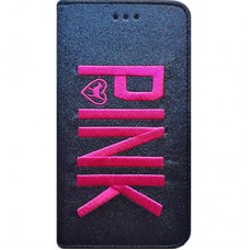 Book Cover para iPhone 7/8 e SE 2020 - Gliter Pink Preta